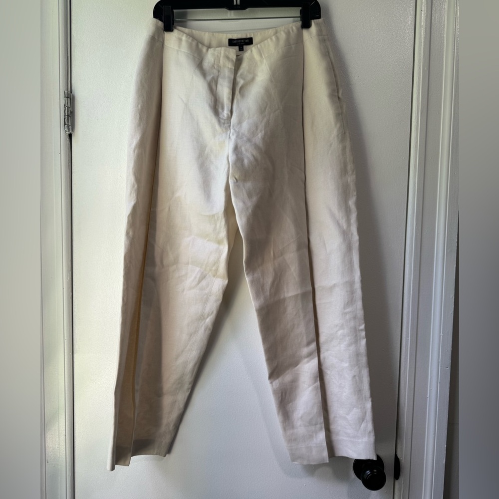 Lafayette 148 New York Linen Pleated Pants Size 8